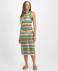 Miken Juniors' Striped Low-Back Dress Swim Cover-Up, Exclusively at Macy's