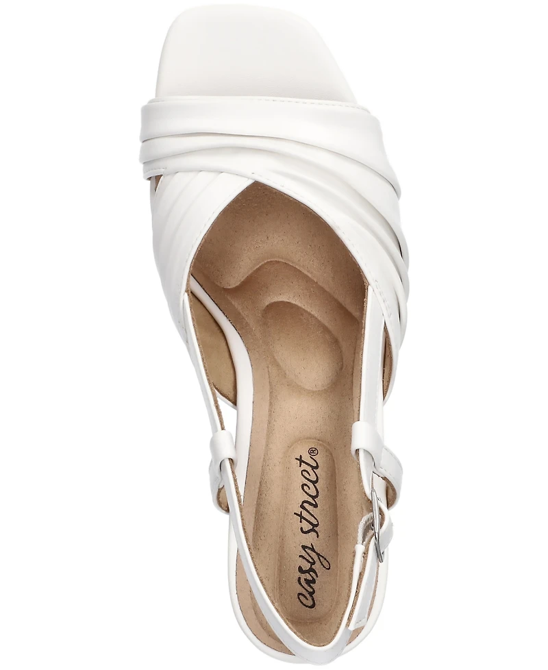 Easy Street Women's Lucie Square Toe Sandals