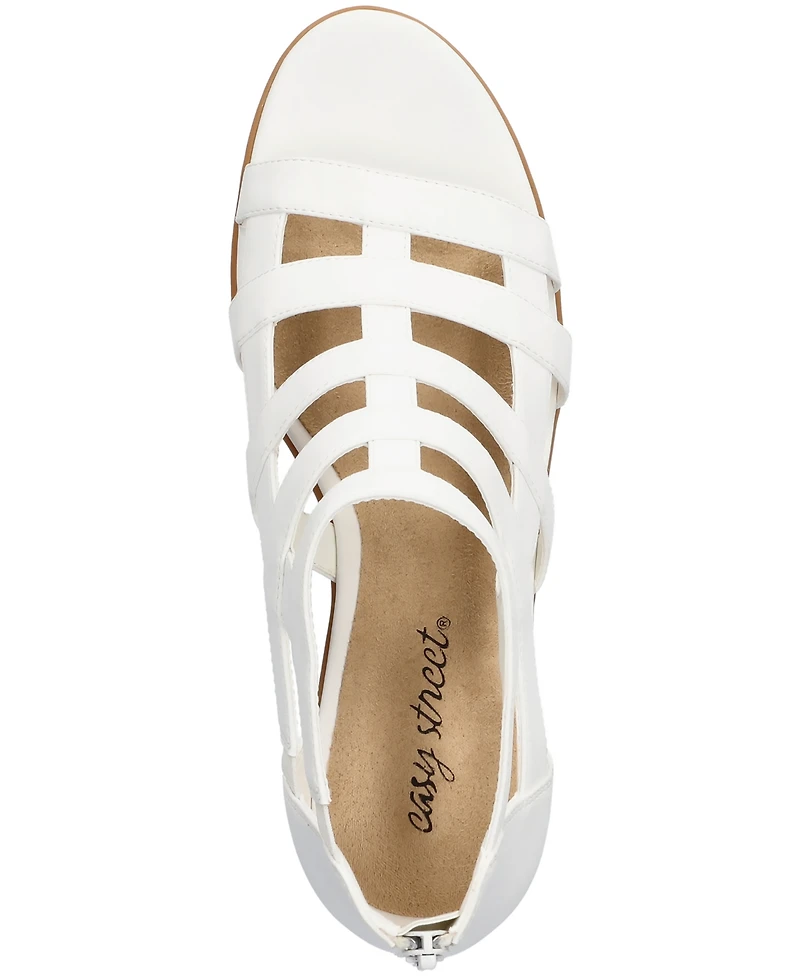 Easy Street Women's Marg Gladiator Block Heel Sandals