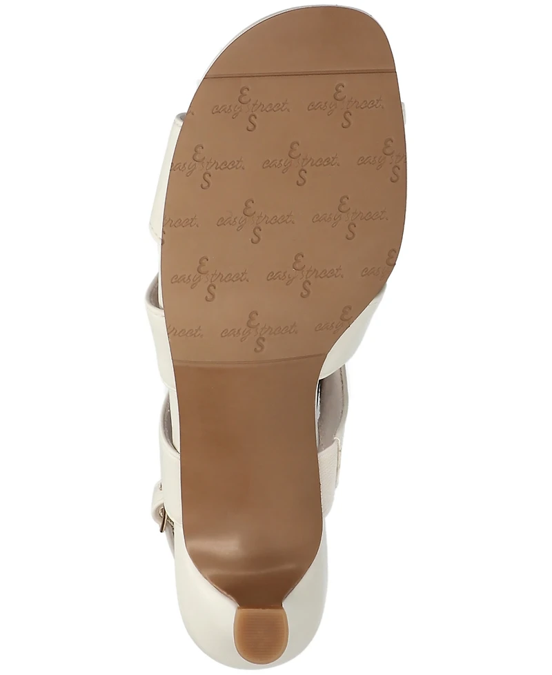 Easy Street Women's Zella Kitten Heel Sandals