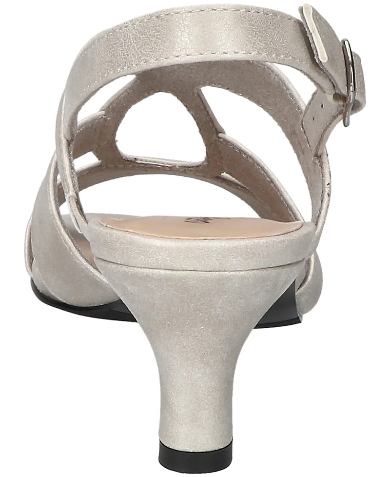 Easy Street Women's Zella Kitten Heel Sandals