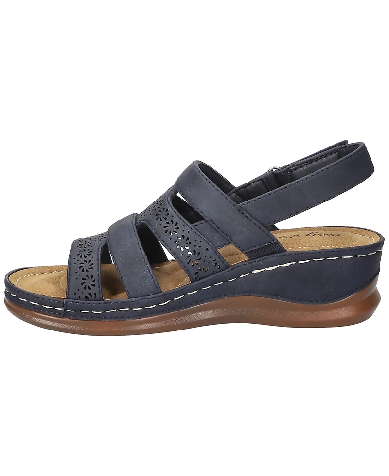 Easy Street Women's Alexi Slingback Wedge Sandals