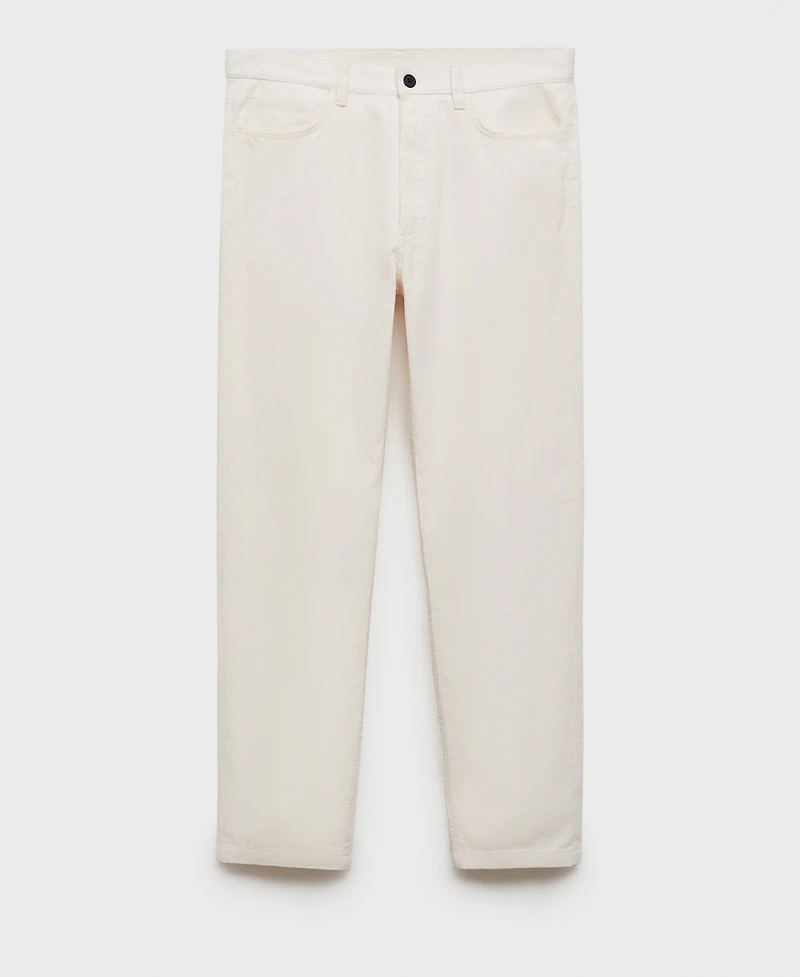 Mango Men's Regular-Fit Corduroy Pants
