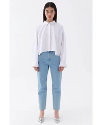 Nocturne Women's Oversized Button-Up Shirt