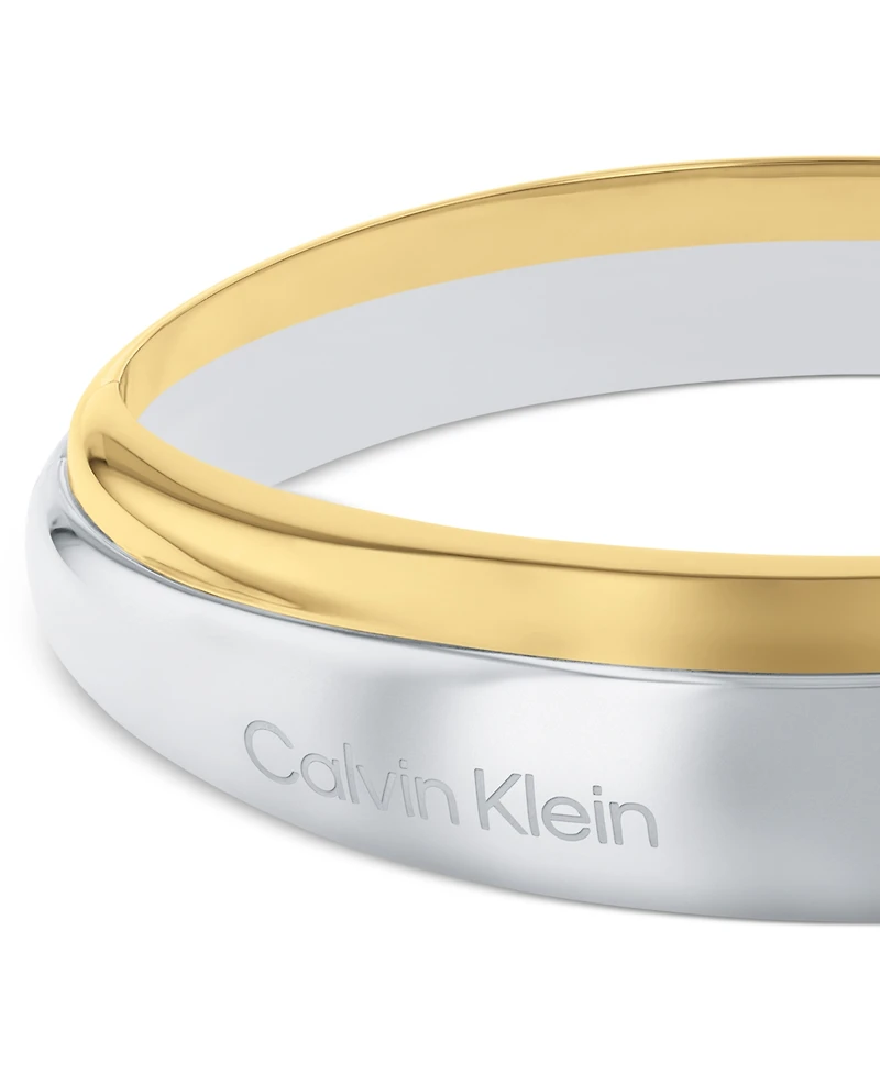 Calvin Klein Two-Tone Stainless Steel Bangle Bracelet