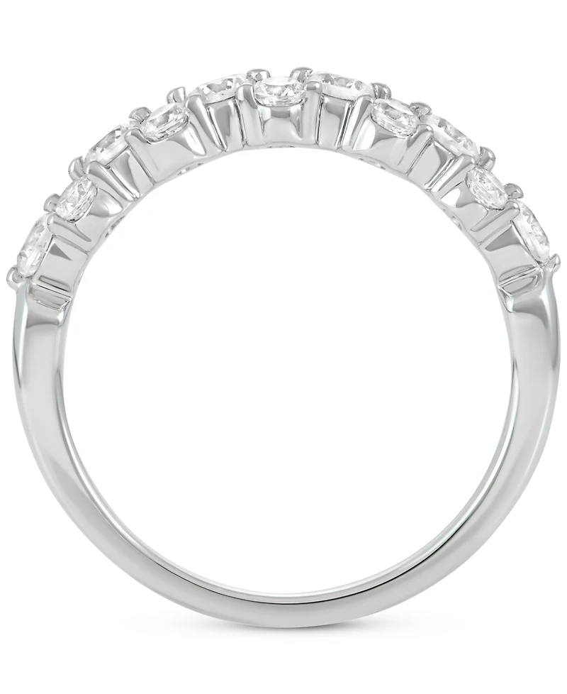 Diamond Horizontal Cluster Ring (1 ct. t.w.) in 14k White Gold