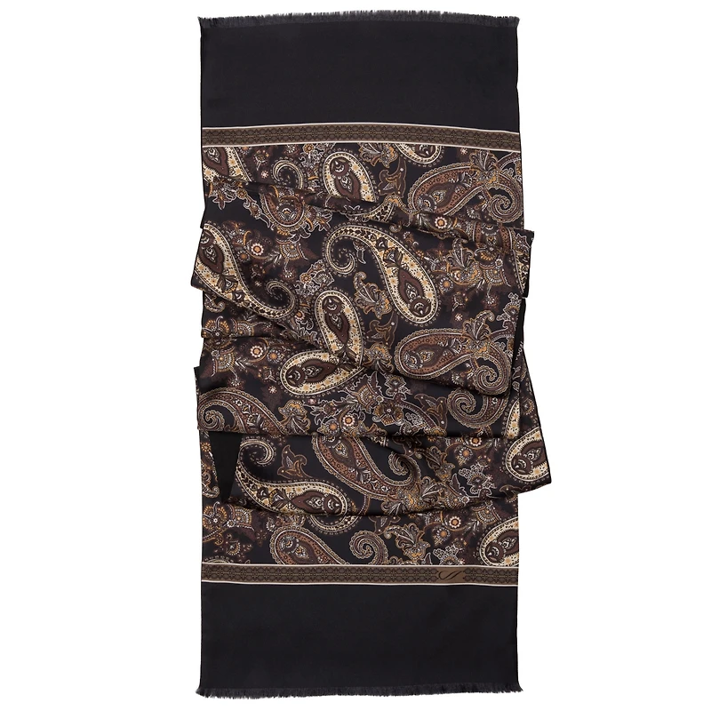 Elizabetta Men's Venezia - Wool Backed Silk Scarf for Men