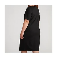 Universal Standard Women's Envelope Neck Ponte Dress