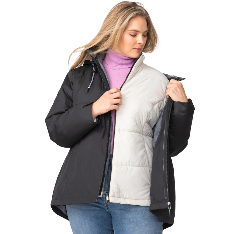 Free Country Women's Plus Back of Bell 3-in-1 Systems Jacket