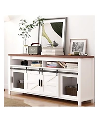 gaomon Tv Stand For 55/60/65-Inch Tv - Wood Media Console Storage Cabinet For Living Room, Kitchen, Dining Room