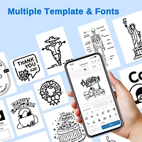 Sticker Printer, PM230 Mini Thermal Printer Bluetooth Portabel Sticker Maker with 3 Rolls of Paper, Print Pods Mini Printer with Multiple Templates fo