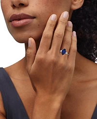 Grown With Love Lab Ruby (3-1/3 ct. t.w.) & Diamond (1/2 Marquise Ring 14k Gold (Also Emerald Sa