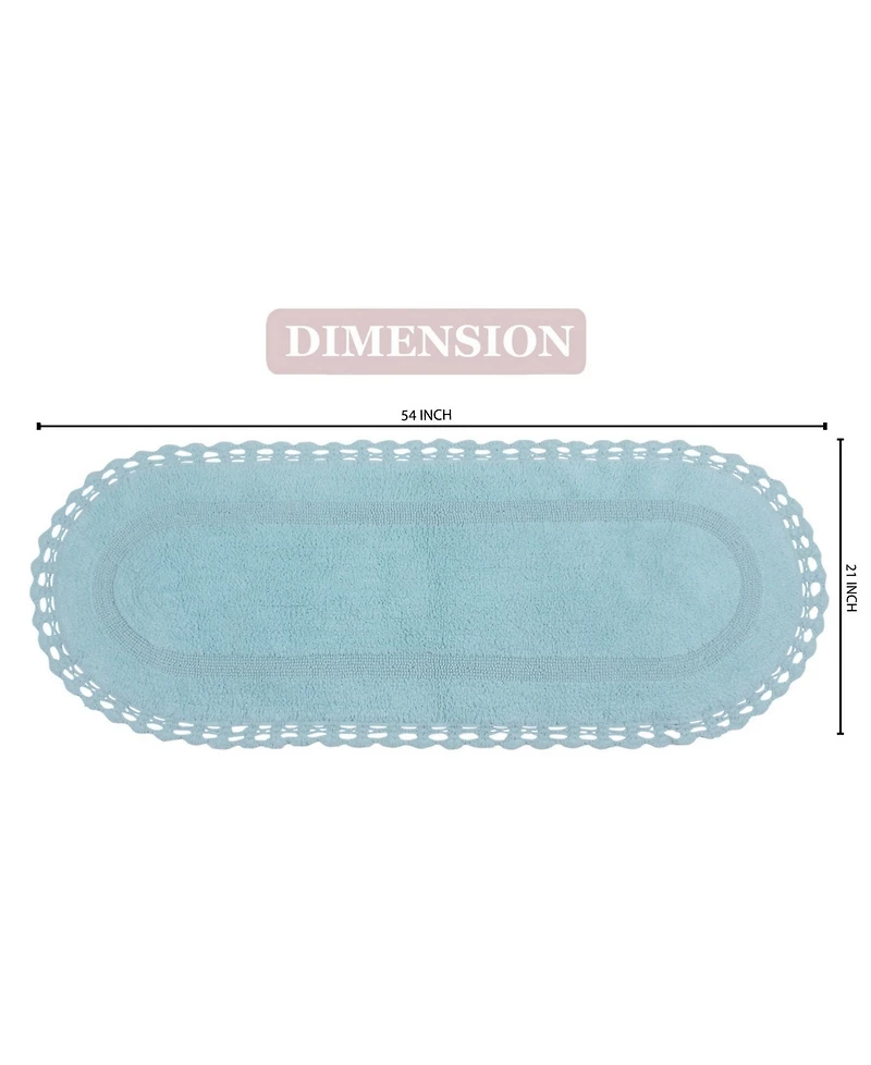 Home Weavers Hampton Crochet Reversible Bath Rug, 21" x 54"