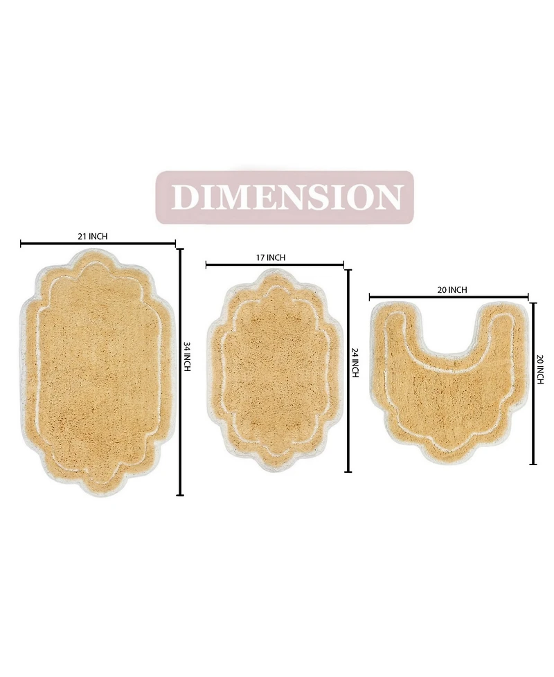 Home Weavers Allure Bathroom -Pc. Bath Rug Set