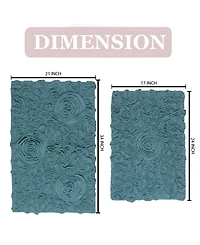 Home Weavers Bell Flower -Pc. Bath Rug Set