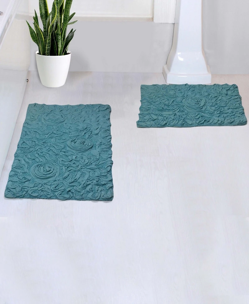 Home Weavers Bell Flower -Pc. Bath Rug Set