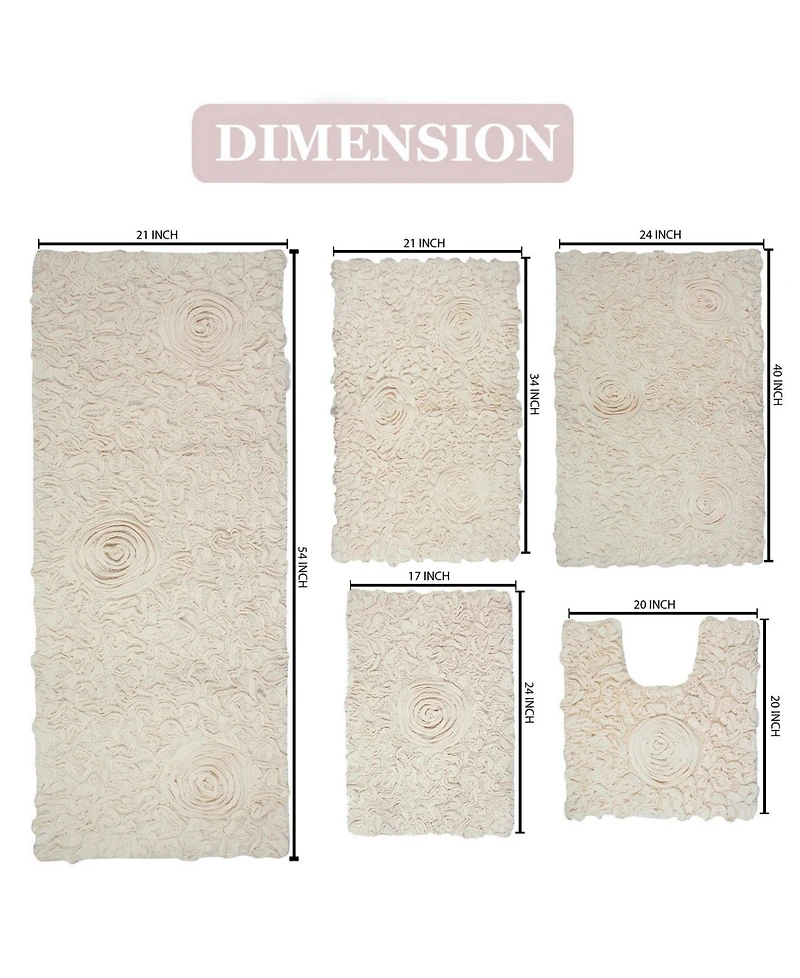 Home Weavers Modesto 5-Pc. Bath Rug Set