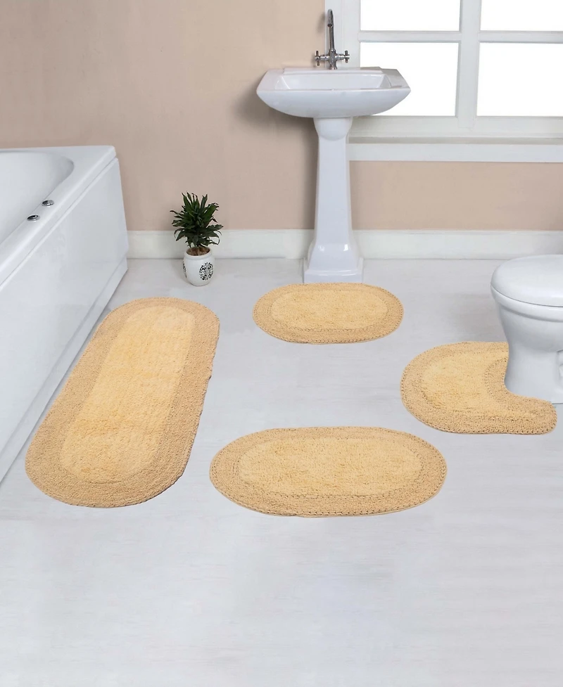 Home Weavers Double Ruffle 4-Pc. Bath Rug Set