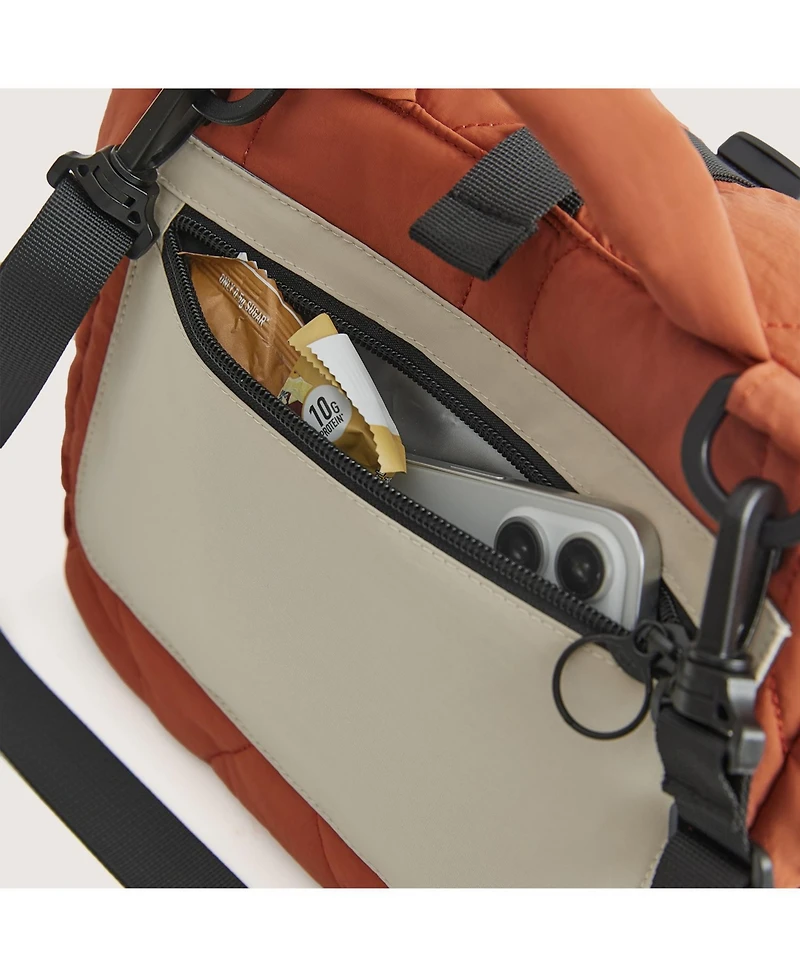 Bagsmart Walker Roll Top Lunch Bag with Adjustable Shoulder Strap Tangerine