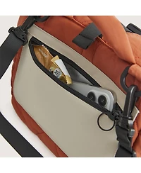 Bagsmart Walker Roll Top Lunch Bag with Adjustable Shoulder Strap Tangerine