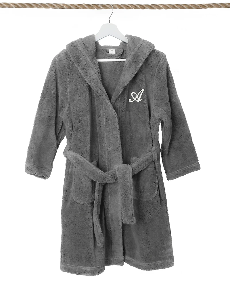 Linum Home Personalized Kids Super Plush Hooded Bathrobe