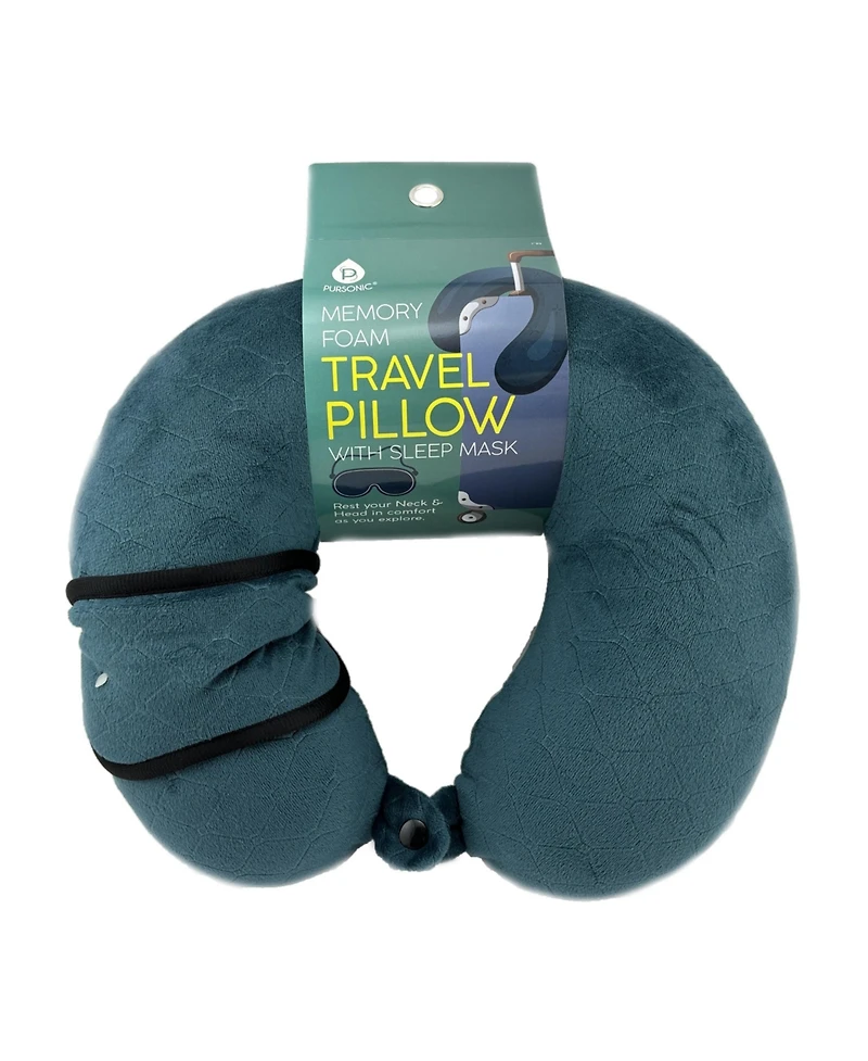 Memory Foam Travel Pillow with Sleep Mask