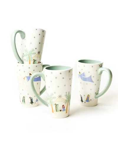 Coton Colors O Holy Night Tall Mug, Set of 4