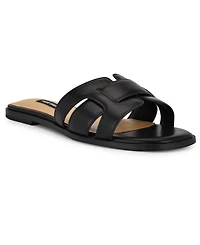 Nine West Women's Germani Woven Flat Slip-On Sandals
