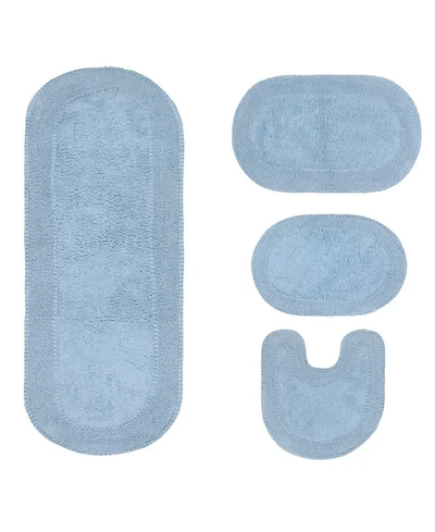 Home Weavers Double Ruffle 4-Pc. Bath Rug Set