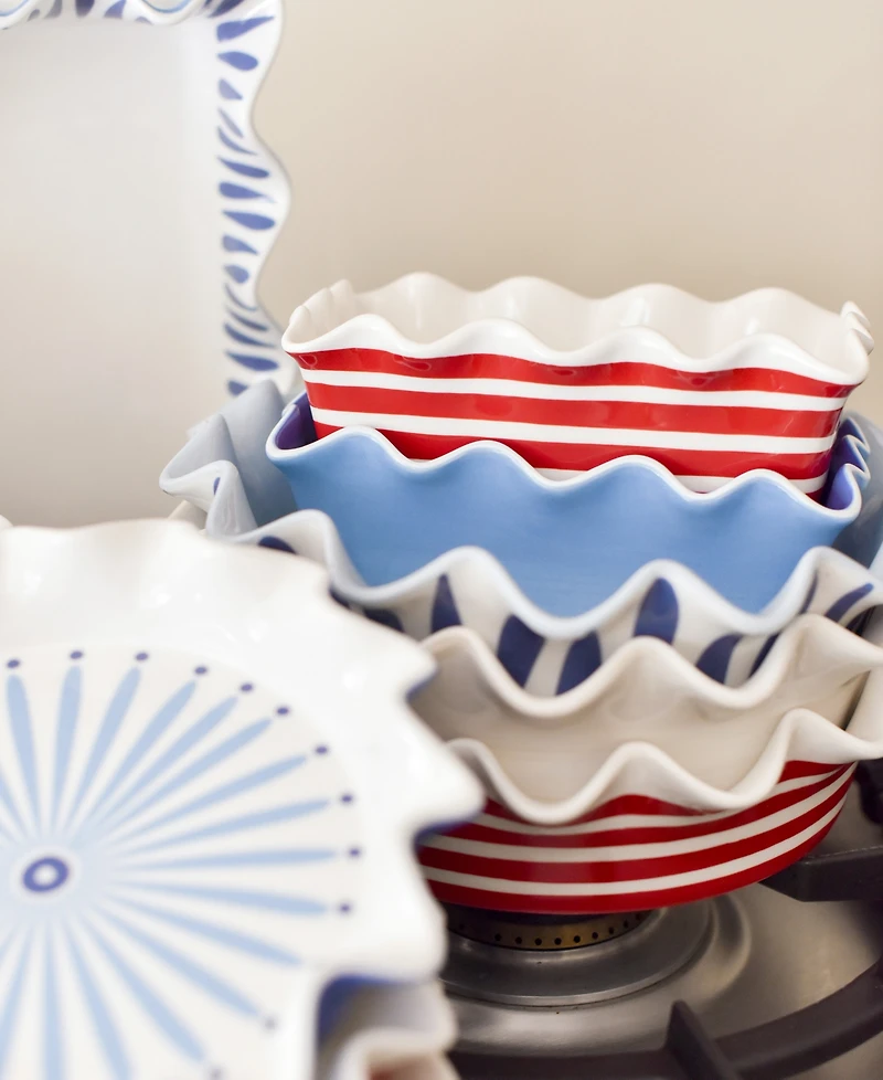 Coton Colors Stripe Ruffle Loaf Pan