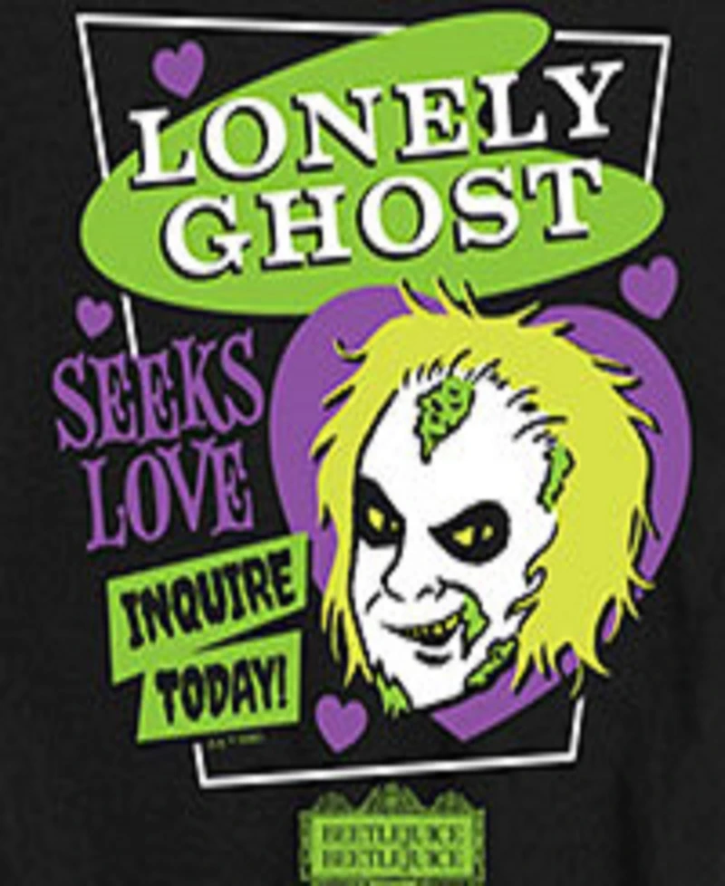 Beetlejuice Big Boys Lonely Ghost Graphic Tee