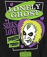 Beetlejuice Big Boys Lonely Ghost Graphic Tee