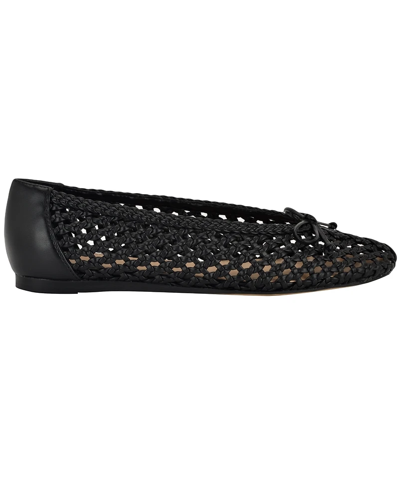 Calvin Klein Women's Zatoria Woven Ballet Flats