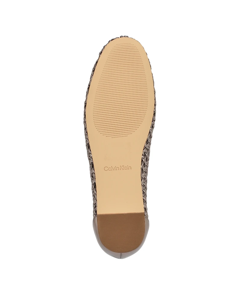Calvin Klein Women's Zatoria Woven Ballet Flats