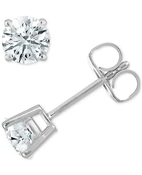 Diamond Four Prong Stud Earrings (3/8 ct. tw) 14k White Gold or
