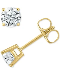 Diamond Four Prong Stud Earrings (3/8 ct. tw) 14k White Gold or