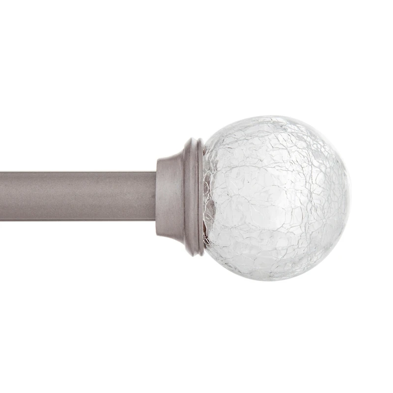 Kenney Walden 5/8-Inch Decorative Curtain Rod with Crackled Ball Finials