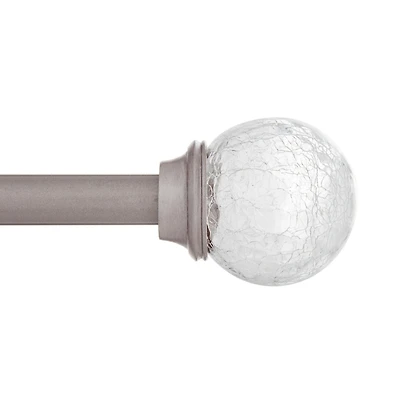 Kenney Walden 5/8-Inch Decorative Curtain Rod with Crackled Ball Finials
