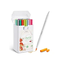 40ct Extra Fine/Brush Water Based Dual Tip Journaling Pens Y30-80601-06