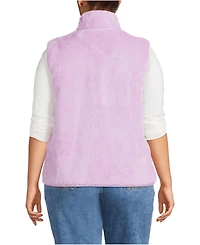 Lands' End Plus Cozy High Pile Fleece Vest