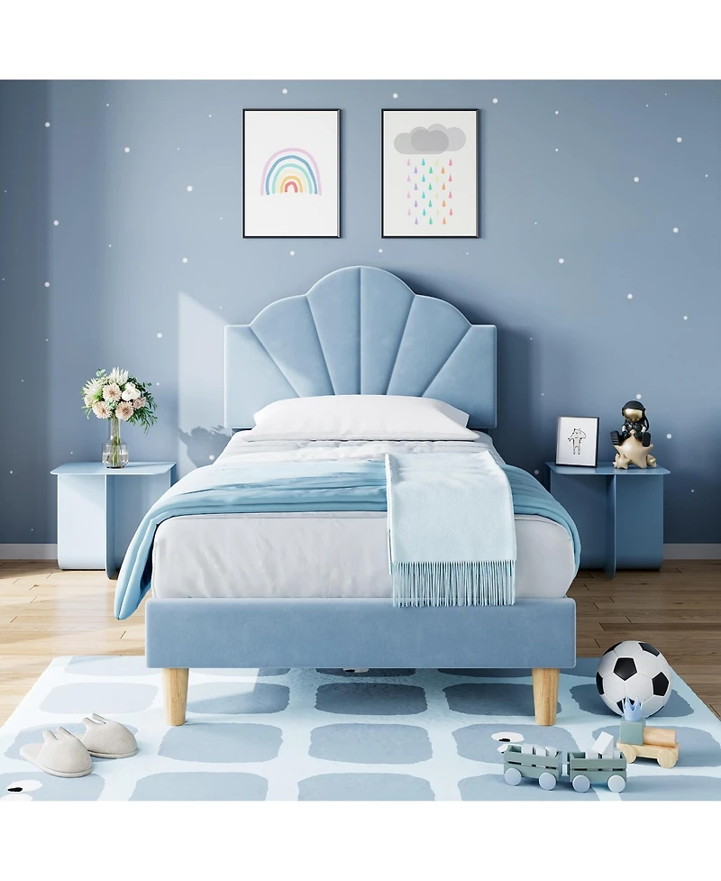gaomon Twin Bed Frame, Upholstered Frame