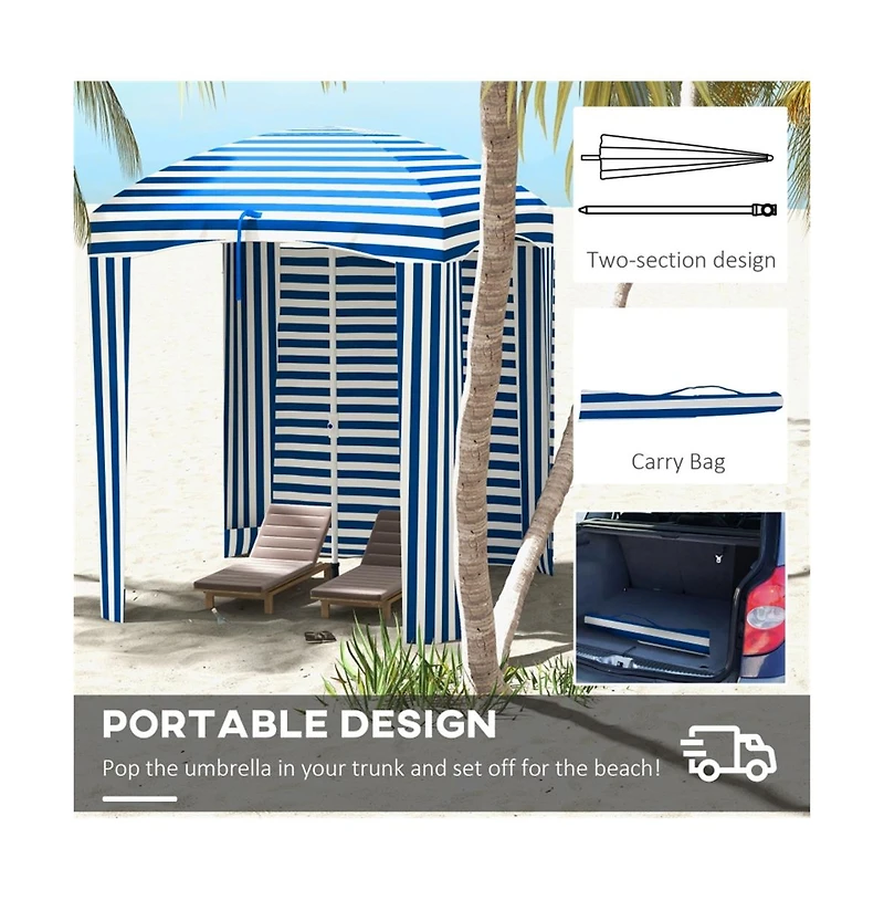Slickblue Outdoor Umbrella - Stylish Patio Shade for Garden, Deck, and Beach Relaxation