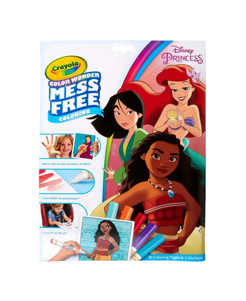 Crayola Color Wonder Mess Free Princess Coloring Pad Markers, Pack of 2