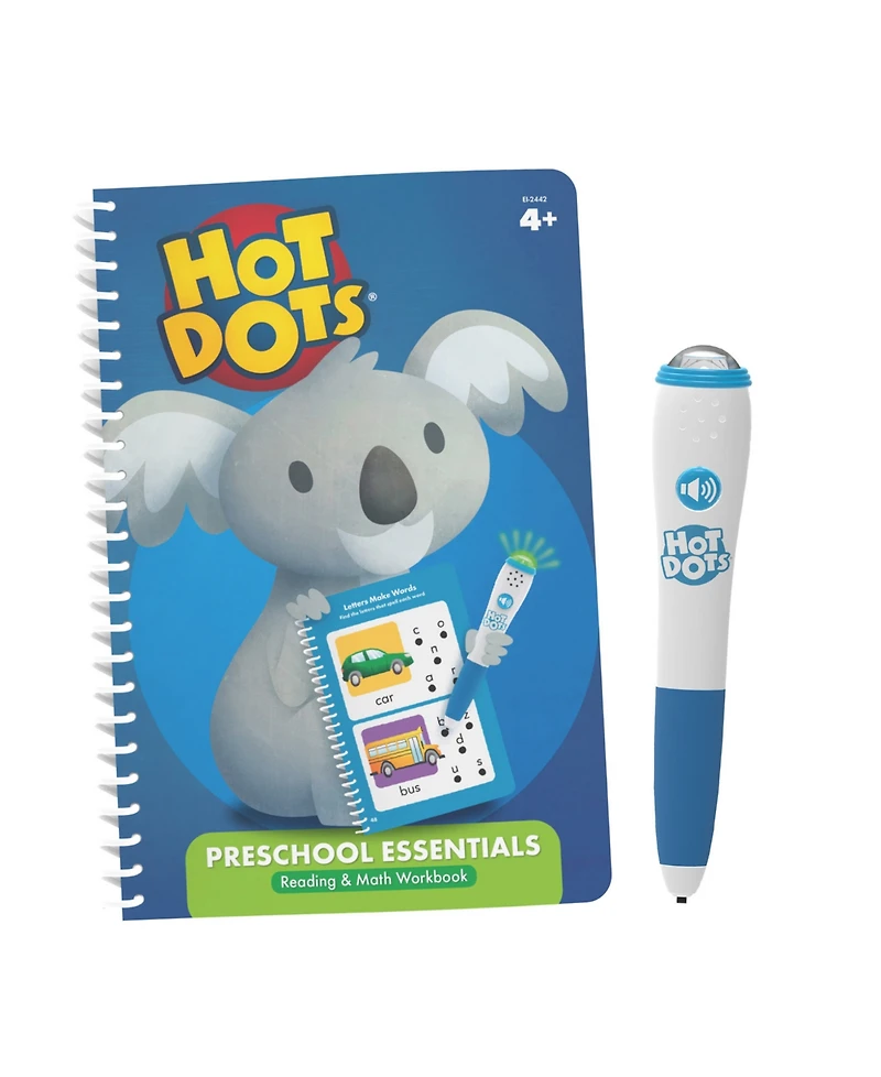Educational Insights Hot Dots Preschool Essentials Reading Math Workbook