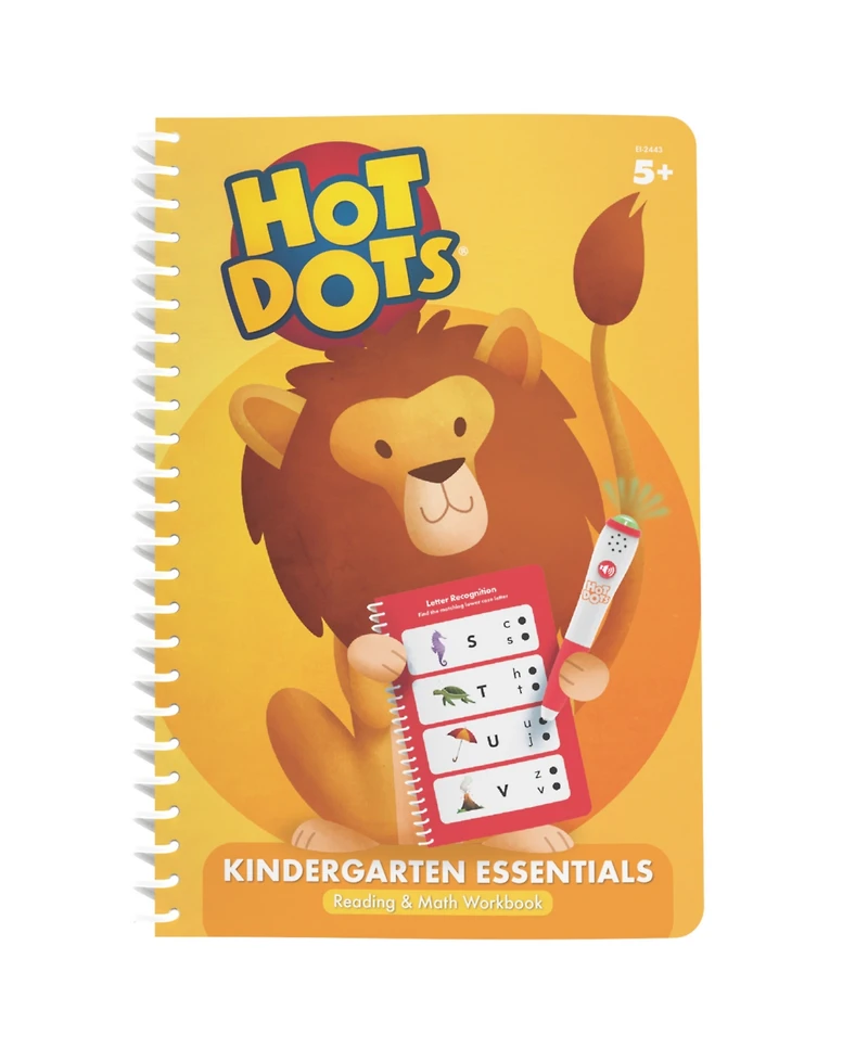 Educational Insights Hot Dots Kindergarten Essentials Reading and Math Workbook