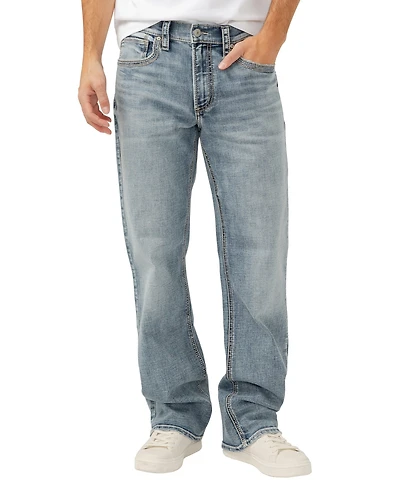 Silver Jeans Co. Men's Zac Relaxed Fit Straight Leg Luxe Heritage