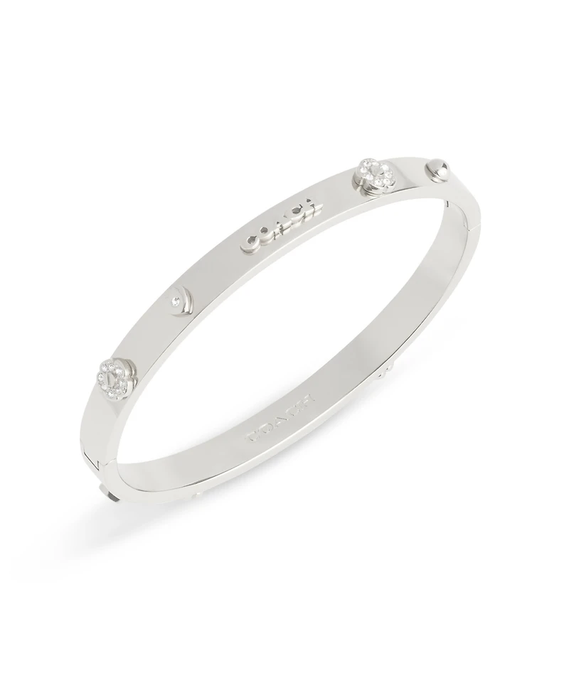 Coach Faux Stone Signature Mixed Motif Bangle Bracelet