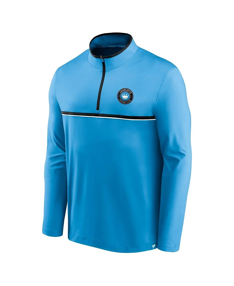 Fanatics Men's Blue Charlotte Fc Lineup Quarter-Zip Jacket