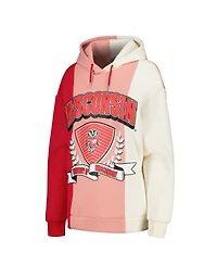 Women's Gameday Couture Red Wisconsin Badgers Hall of Fame Colorblock Pullover Hoodie