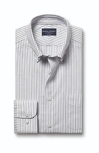 Charles Tyrwhitt Men's Slim Fit Button-Down Collar Non-Iron Stretch Stripe Oxford Shirt